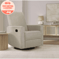 thumbnail image 1 of Evolur Raleigh Nursery Glider Recliner and Rocking Chair in Tan, 360° Swivel Motion, Multiple Recline Positions, Easy to Clean, FSC and Greenguard Gold Certified, 1 of 14