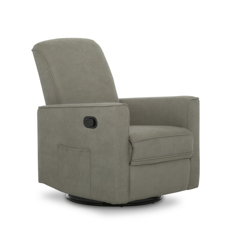 Evolur Raleigh Glider Recliner Smokey Blue with High Backrest Support Durable Polyester Fabric Walmart