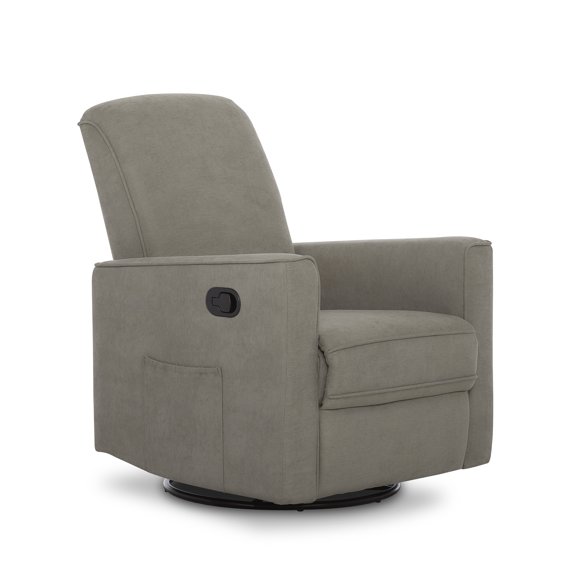 Evolur Raleigh Glider Recliner Smokey Blue with High Backrest Support, Durable Polyester Fabric