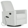 thumbnail image 1 of Evolur Raleigh Glider With Back Massager |Recliner| Rocker, Fog Grey, 1 of 7