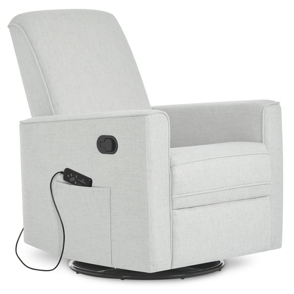 Evolur Raleigh Glider With Back Massager |Recliner| Rocker, Fog Grey