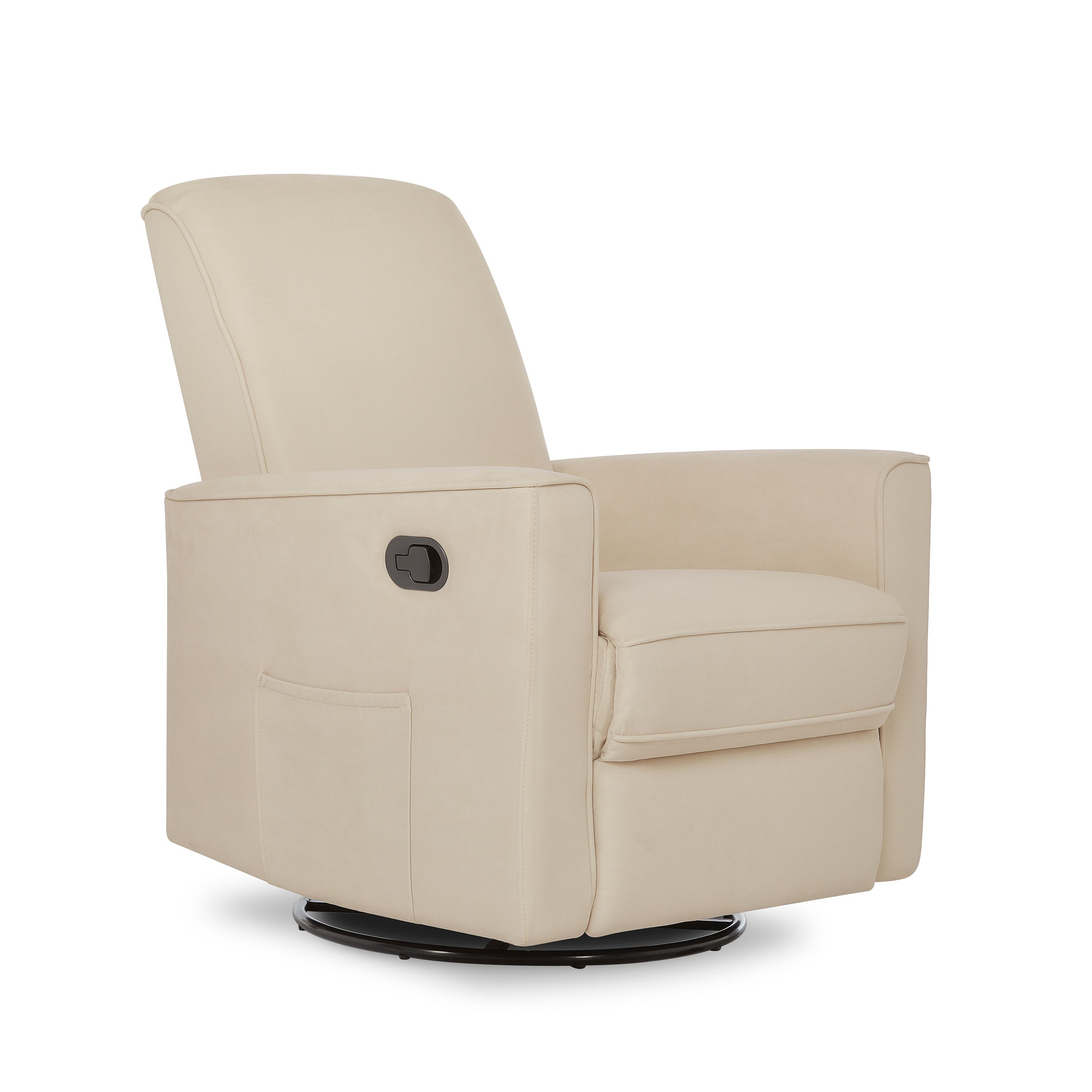 Delta Children Drake Nursery Glider Swivel Recliner, Flax
