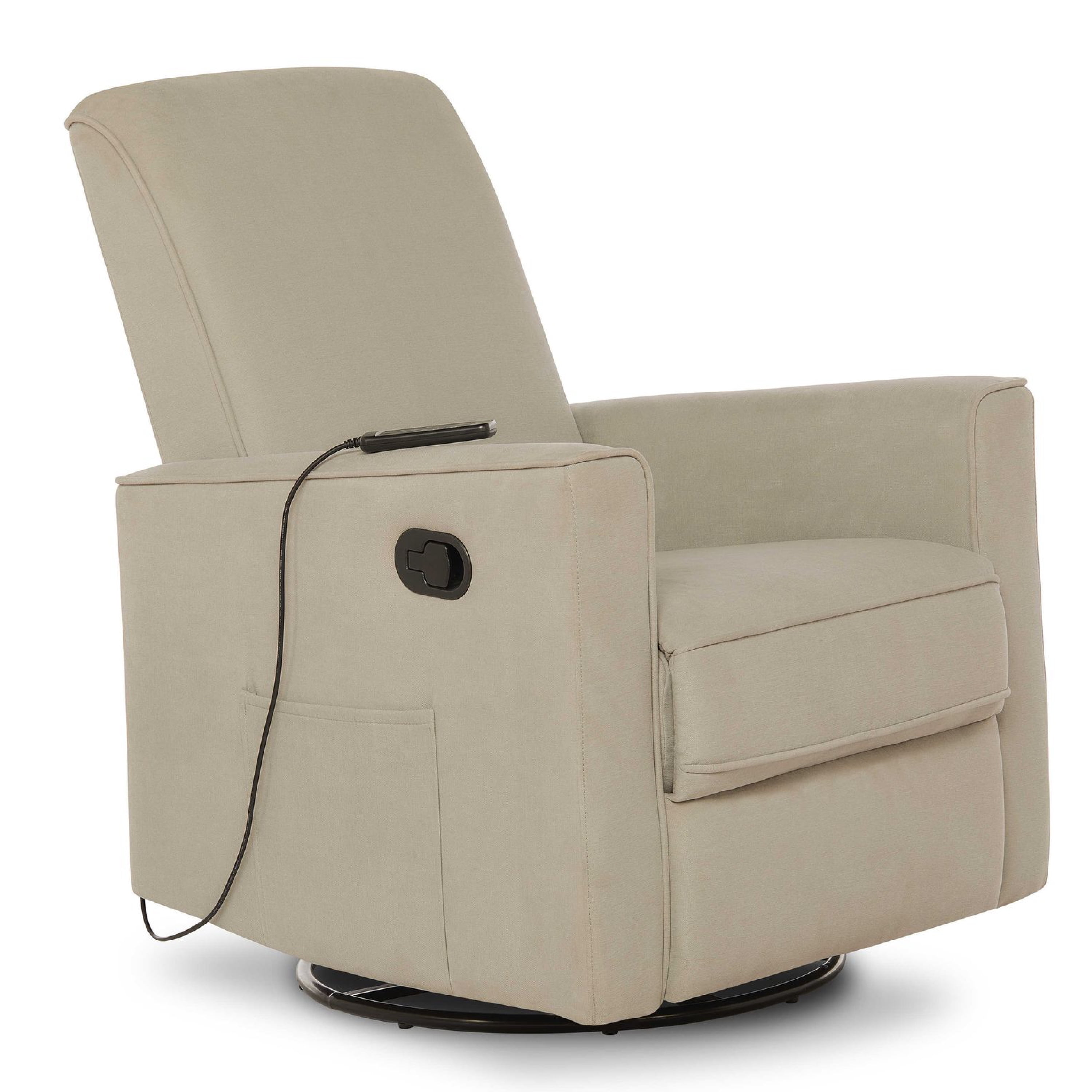 Evolur Raleigh Upholstered Plush Seating Swivel Glider, Rocker