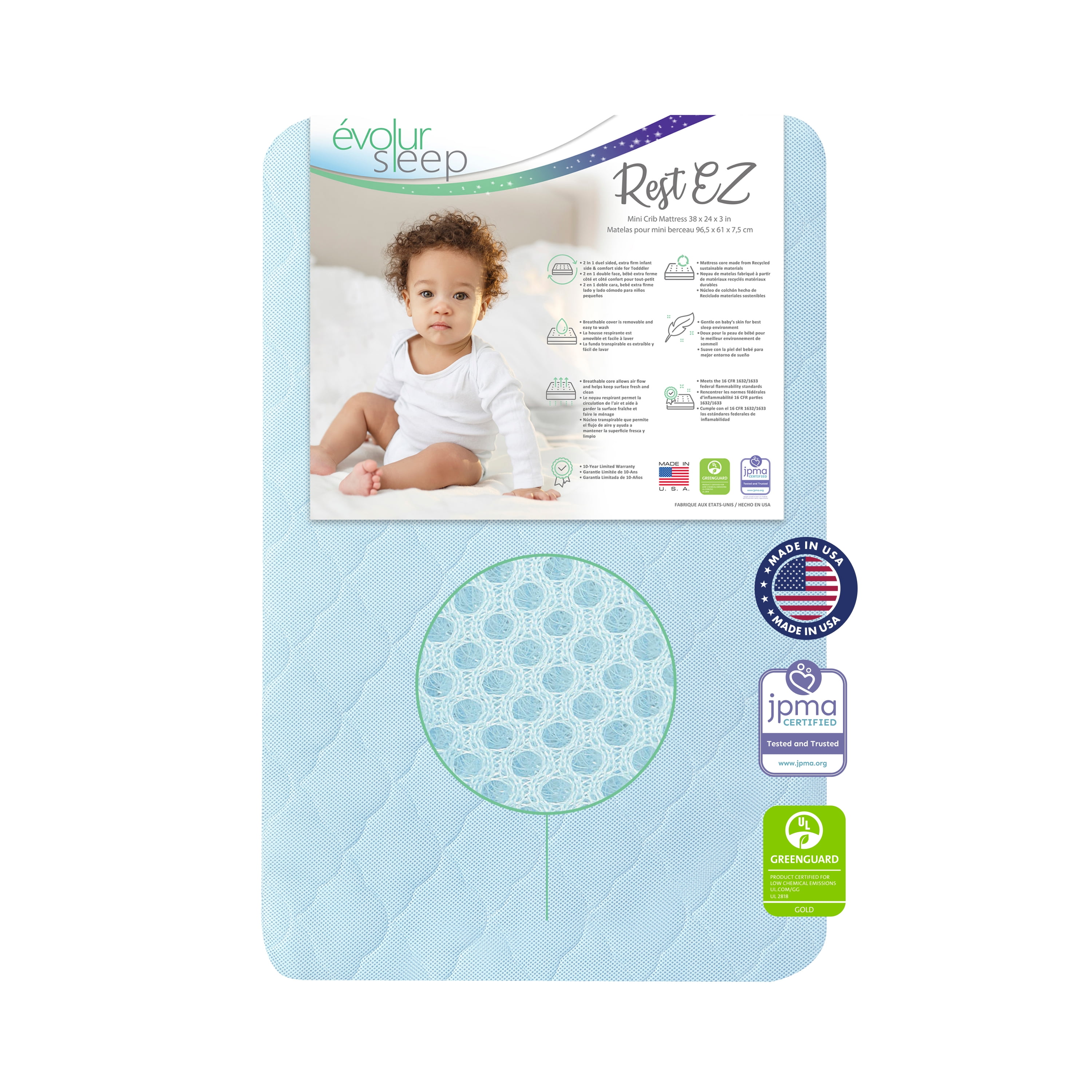 38x24 crib best sale mattress