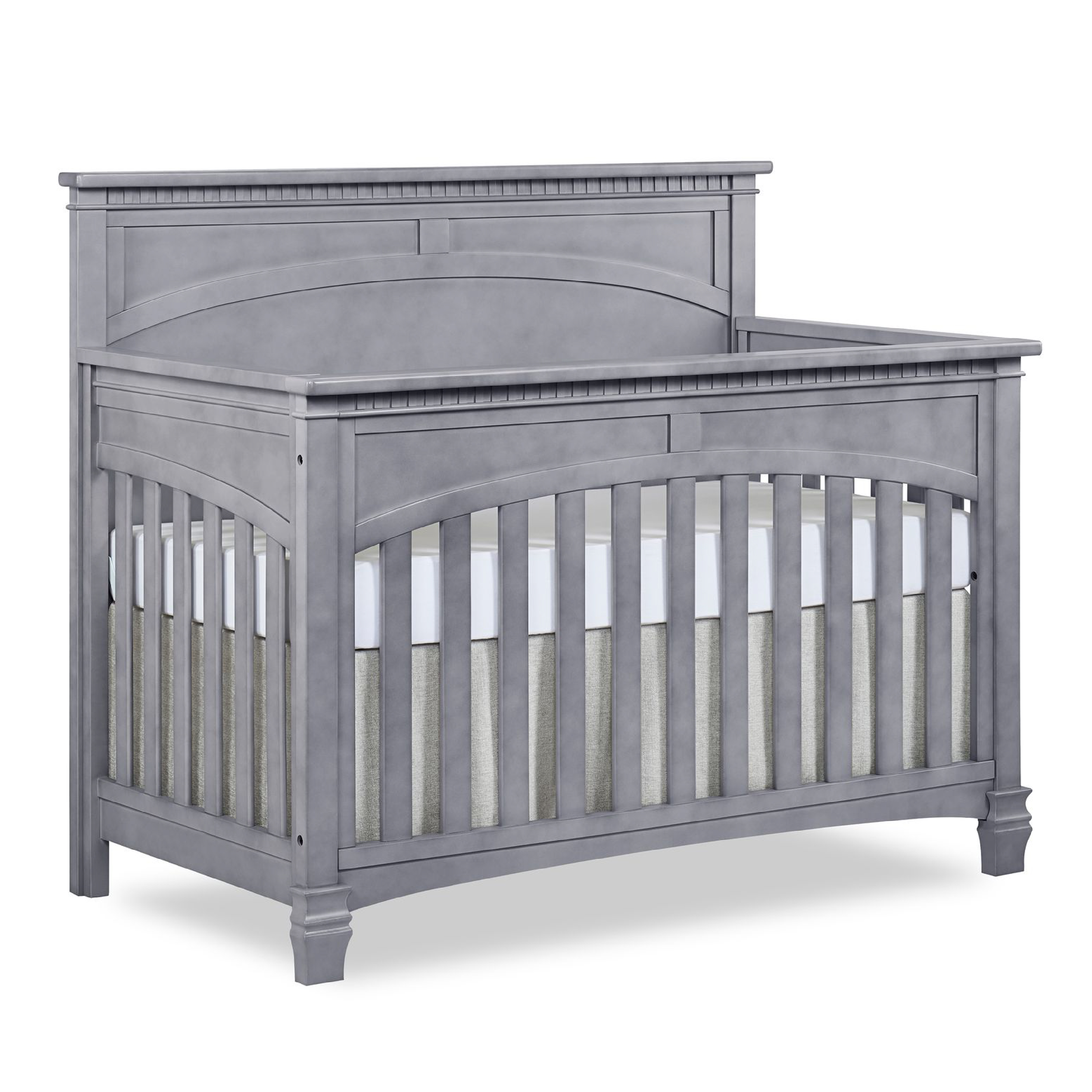 Evolur Santa Fe 5in1 Convertible Crib and Double Dresser in Storm