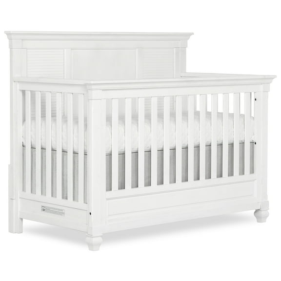 Evolur Signature Cape May 5-in-1 Full Panel Convertible Crib, White