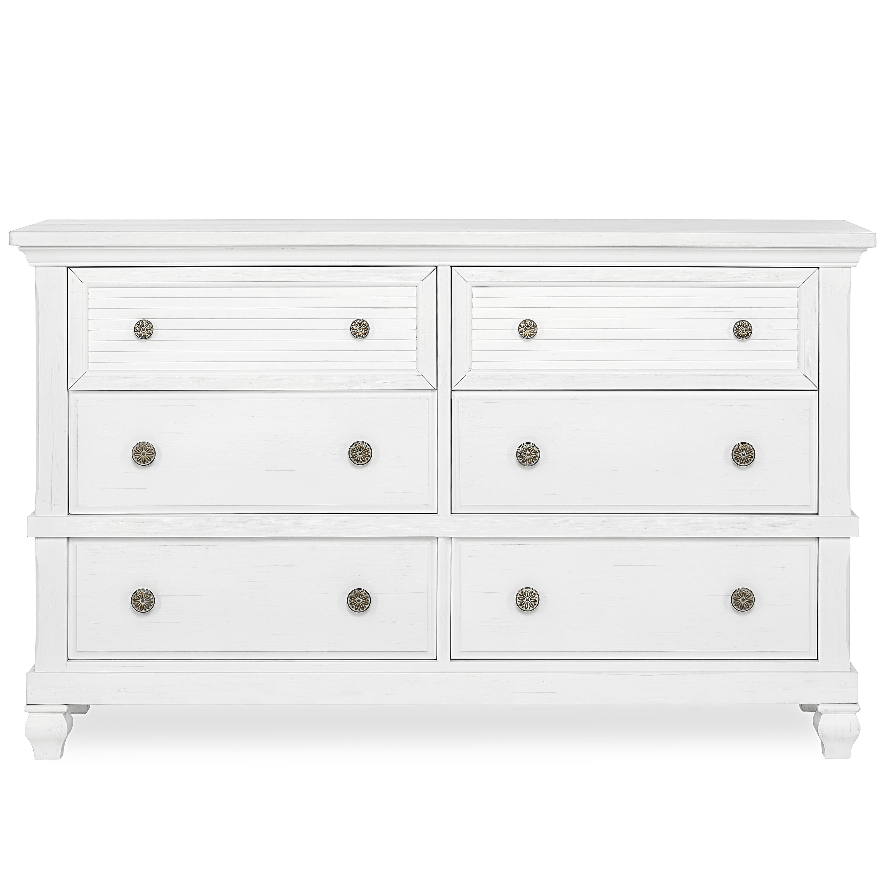 Evolur Signature Cape May Double Dresser - Weathered White