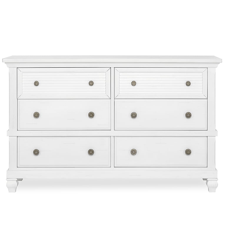 Evolur Signature Cape May Double Dresser - Weathered White