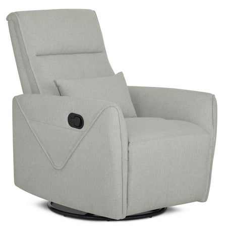 Evolur Slylas Manual Recline Glider, Luxe Gray