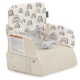 thumbnail image 1 of Evolur Snug Packsack 2-in-1 Portable Booster Seat and Travel Bag, Rainbow Gray, 1 of 7