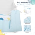 thumbnail image 1 of Evolur Space Adventure Collection 3pc Crib Set (Fitted Sheet, Snuggle Sack, Crib Skirt) in Arctic Blue & Space Print, 1 of 5