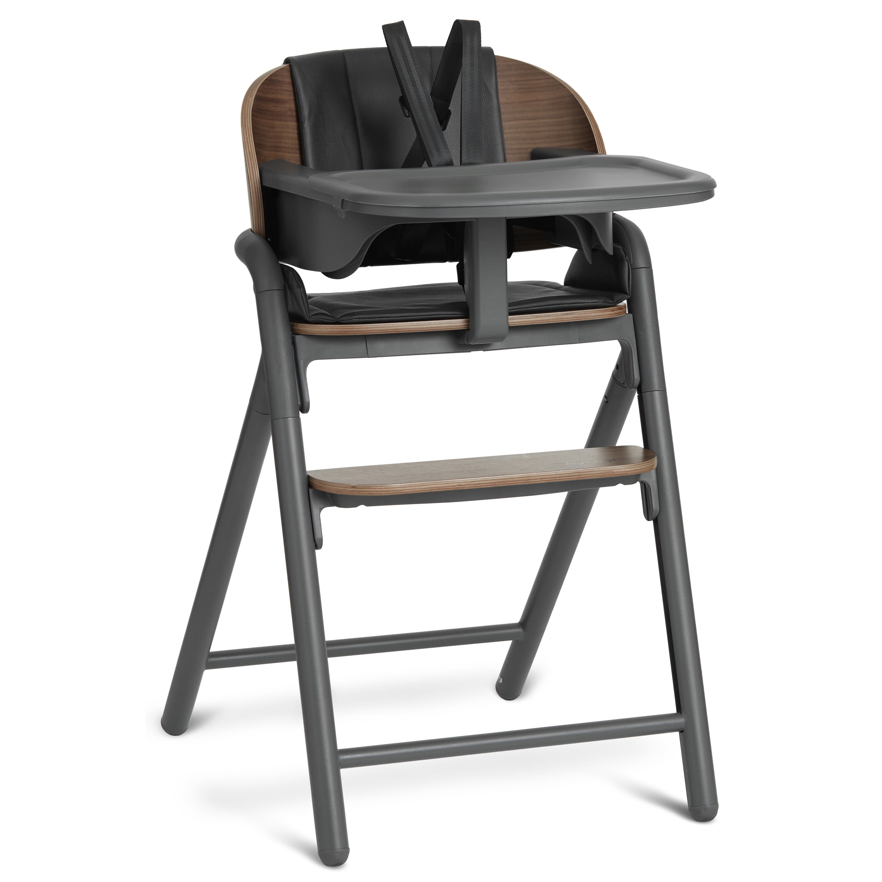 Evolur Step and Savor Convertible High Chair​, Walnut Gray