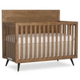 thumbnail image 1 of Evolur Stilnovo Mid Century 4-in-1 Convertible Crib, Sugarcane, 1 of 12