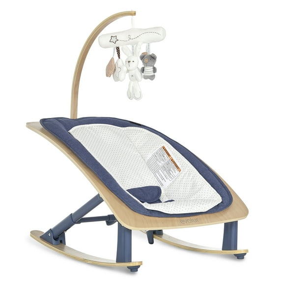 Evolur Tory 2-in-1 Rocker & Chair, Blue