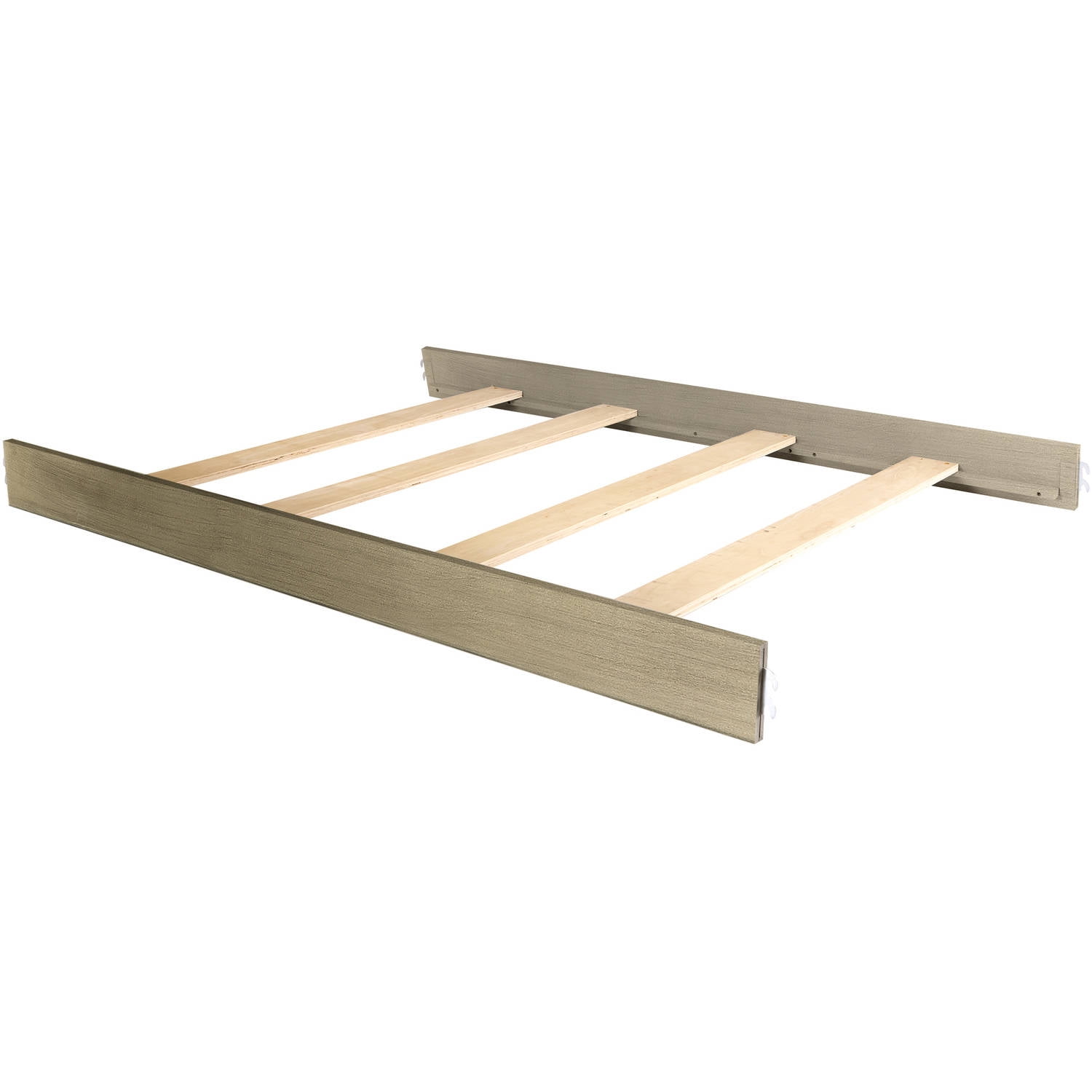 Evolur Universal Convertible Crib Wooden Full Size Bed Rail, Antique