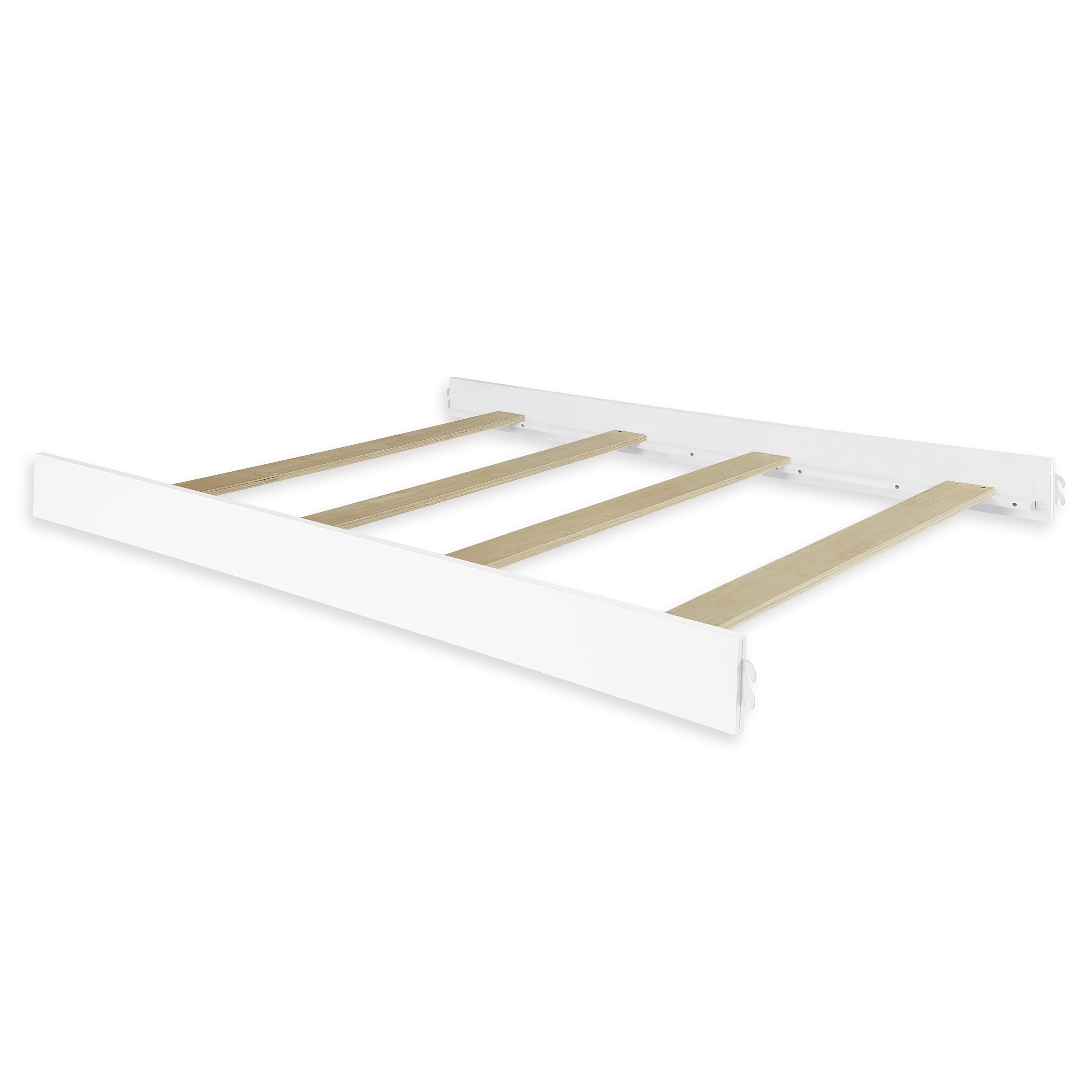 Evolur Universal Convertible Crib Wooden Full-Size Bed Rail, White