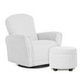thumbnail image 1 of Evolur Vienna Swivel Glider with Ottoman, Greenguard Gold Certified, Made from Sturdy and Sustainable FSC-Certified Wood, Fog, 1 of 11