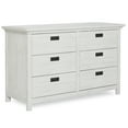 thumbnail image 1 of Evolur Waverly 6 Drawer Double Dresser, Weathered White, 1 of 5