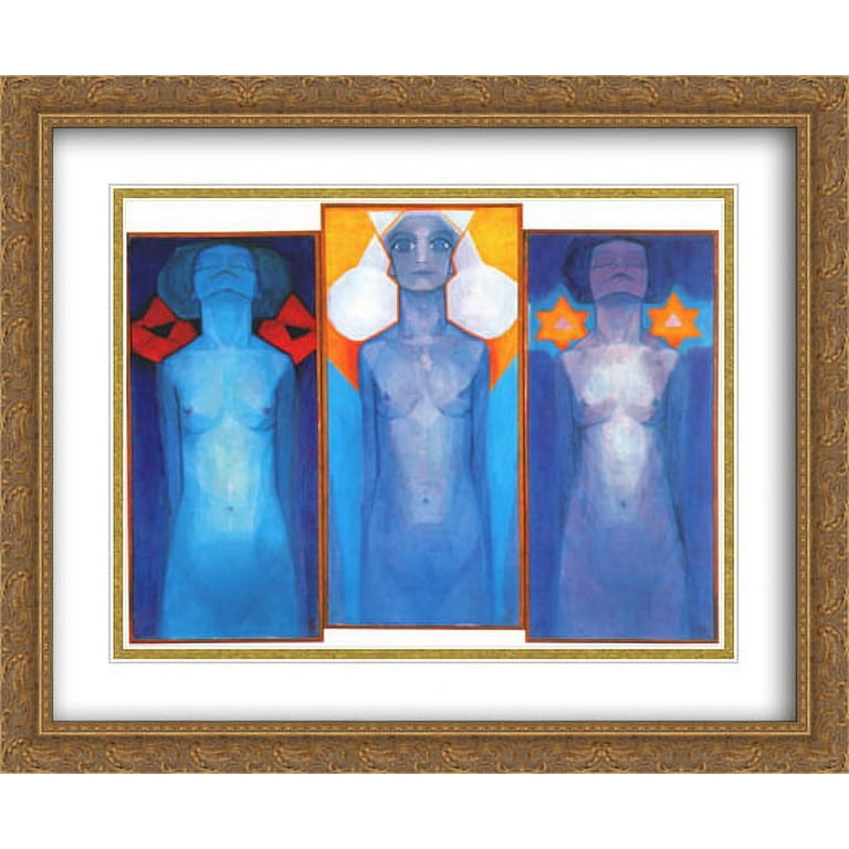 Evolution 2x Matted 34x28 Large Gold Ornate Framed Art Print