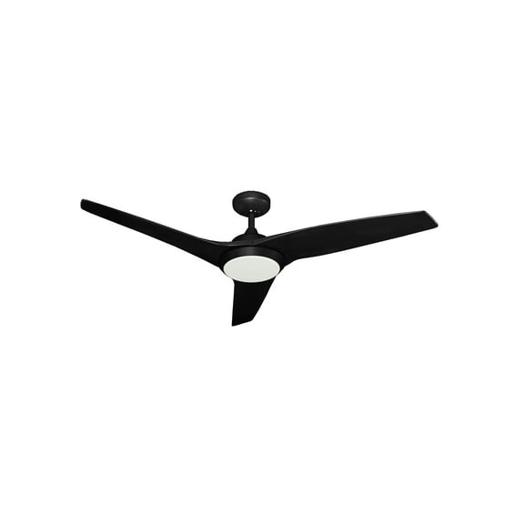 Evolution 52 in. Integrated LED Indoor Matte Black Ceiling Fan with Remote Control