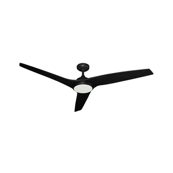Evolution 60 in. Integrated LED Indoor/Outdoor Matte Black Ceiling Fan with Remote Control