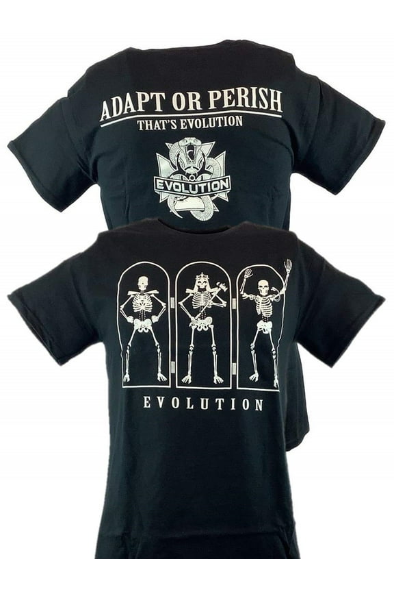 Evolution Adapt or Perish Triple H Randy Orton Mens T-shirt L