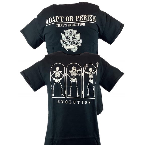 Evolution Adapt or Perish Triple H Randy Orton Mens T-shirt L