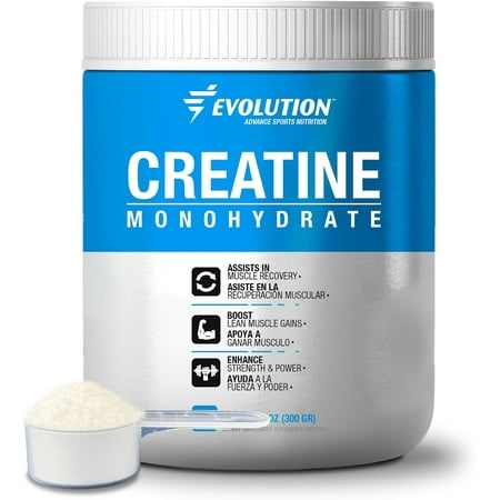 Creatine Monohydrate Powder 5000mg – Supplement Support for Muscle Recovery (60 Servings, 300 g)