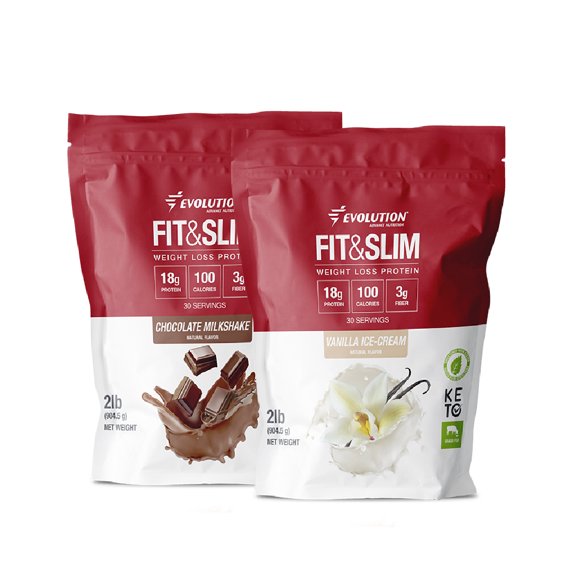 Evolution Advance Nutrition Fit & Slim Blend-Grass Fed Whey Protein with Glucomannan, Inulin Fiber, High Protein, High Fiber, Pure, Keto Approved, Non GMO, Stevia Sweetened2 Pack(Chocolate + Vanilla)