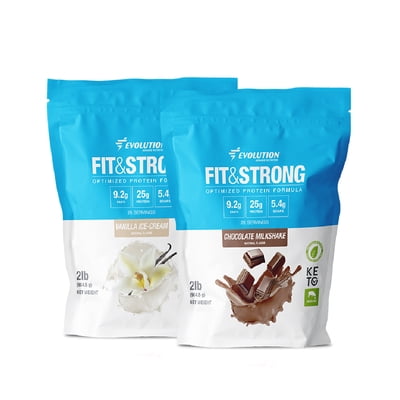 Evolution Advance Nutrition Grass Fed 100% Whey Protein Powder - 25 Grams of Protein, Pure, Keto Approved, Non GMO, Stevia Sweetened, Soy Free (Chocolate + Vanilla)