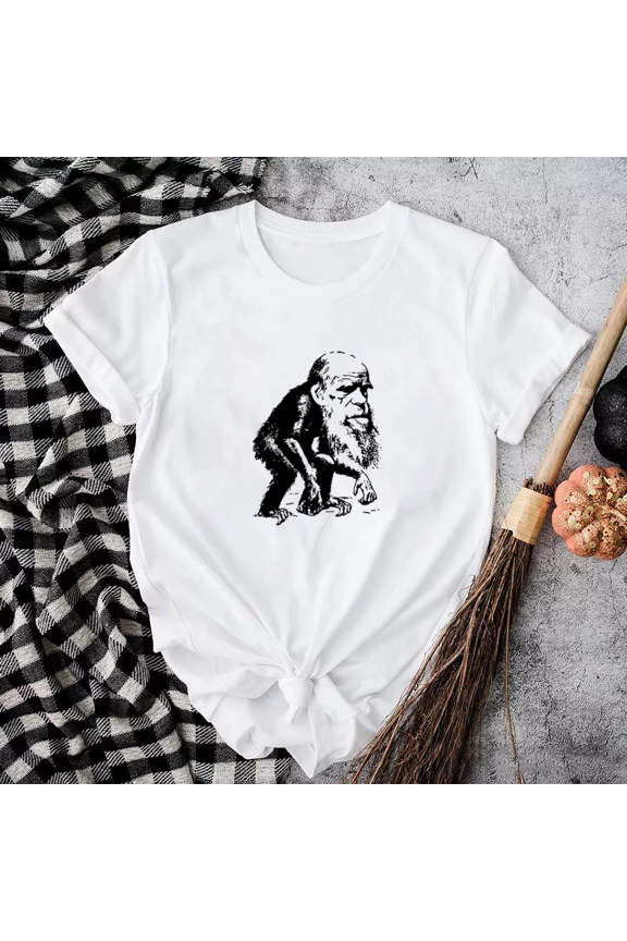 Evolution Ape To Human Retro Graphic Unisex T-Shirt Funny Science Inspired Style up to size 5XL