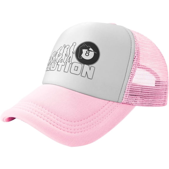 Evolution Billiards Hat Mesh Cap for Men Women, Adjustable Trucker Hat Baseball Cap