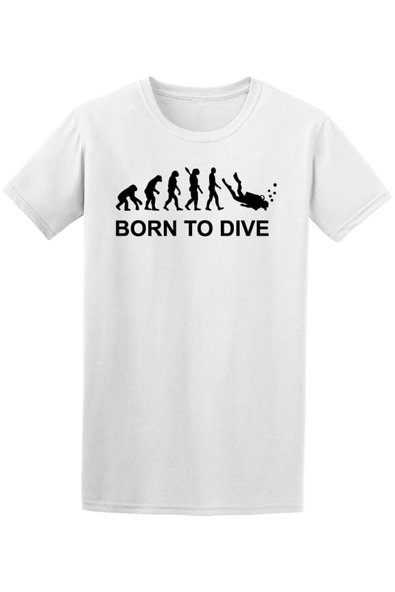 Evolution Born To Scuba Dive T-Shirt Men -Image by Shutterstock, Male Small