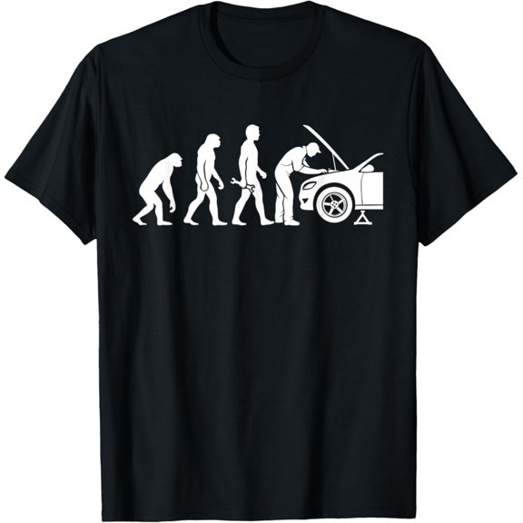 Evolution Car Mechanic Car Guy Muscle Car Mechanic T-Shirt