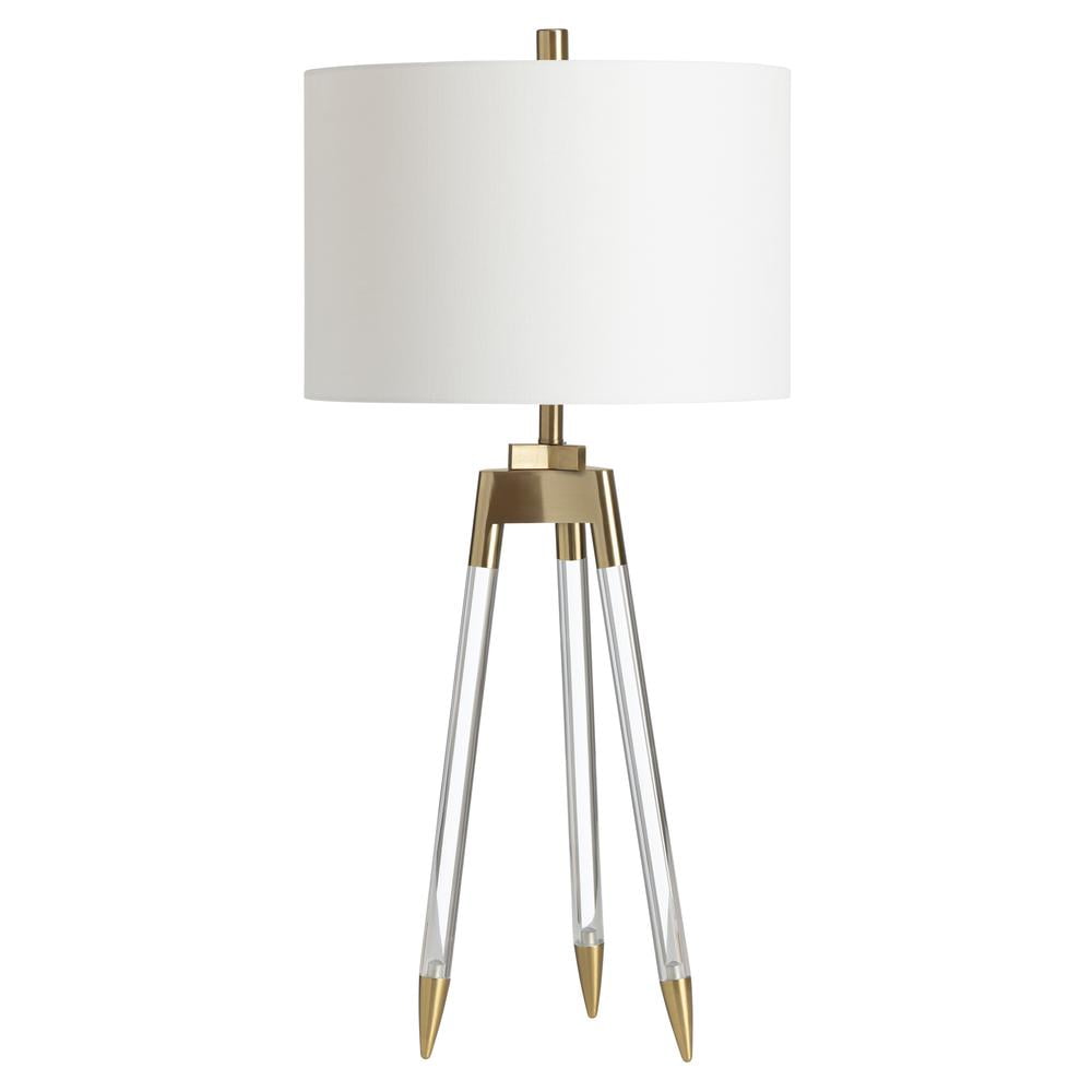 Evolution Cauley Clear Acrylic Tripod Table Lamp