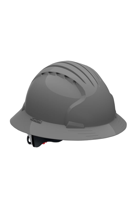 Deluxe 6161 Full Brim Hard Hat with HDPE Shell, Gray