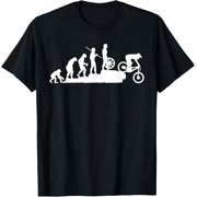 Evolution Downhill Mountain Bike MTB Mountain Biking T-Shirt men and women can wear, black, white, gifts