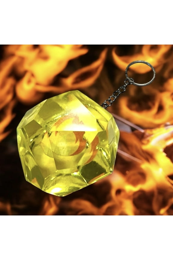 Evolution Fire Stone Keychain - TCG, Resin Prop, Custom Gift, Collectibles, Anime Fashion, Elemental