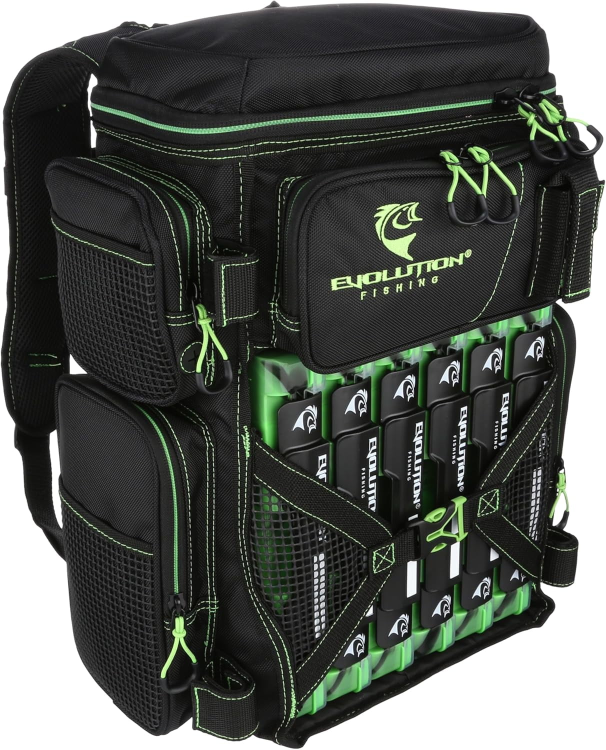 Evolution Outdoor 3700 Drift Series QuikLatch Tackle Tray 4-Pack - Green, Blue, Red, Seafoam, With Removable Dividers