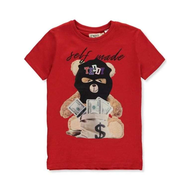 Evolution In Design Boys' Bear T-Shirt - red, 5 (Little Boys