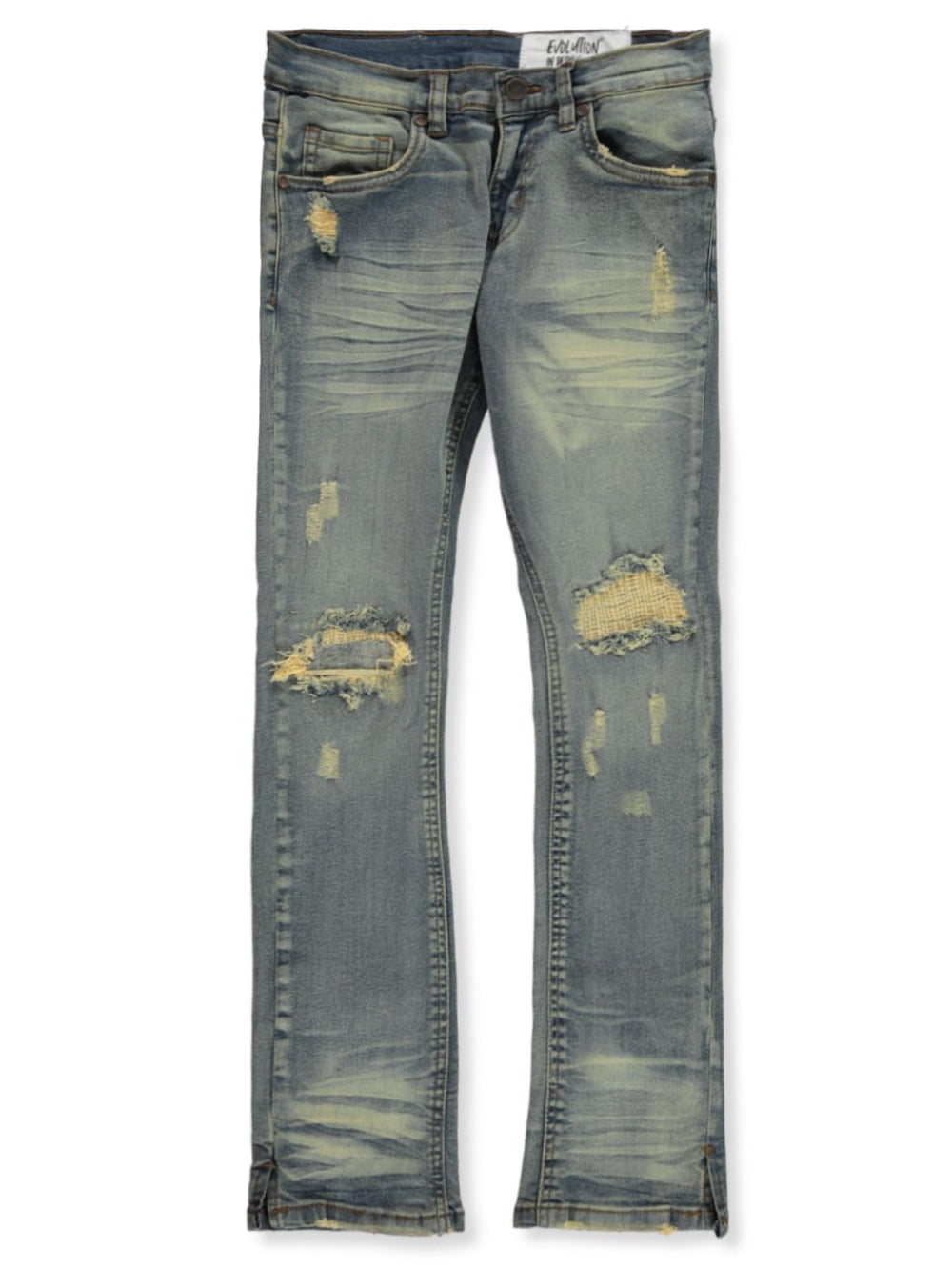 Evolution In Design Boys' Stacked Jeans - Light Tint, 12 (Big Boys ...
