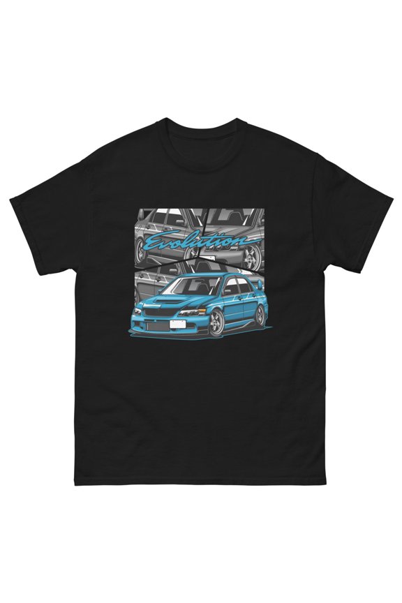 Evolution JDM drift king rally import t-shirt (Black, L)