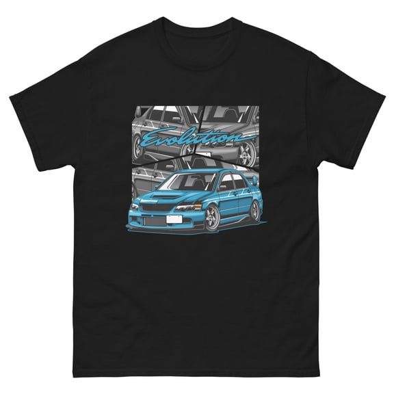 Evolution JDM drift king rally import t-shirt (Black, M)