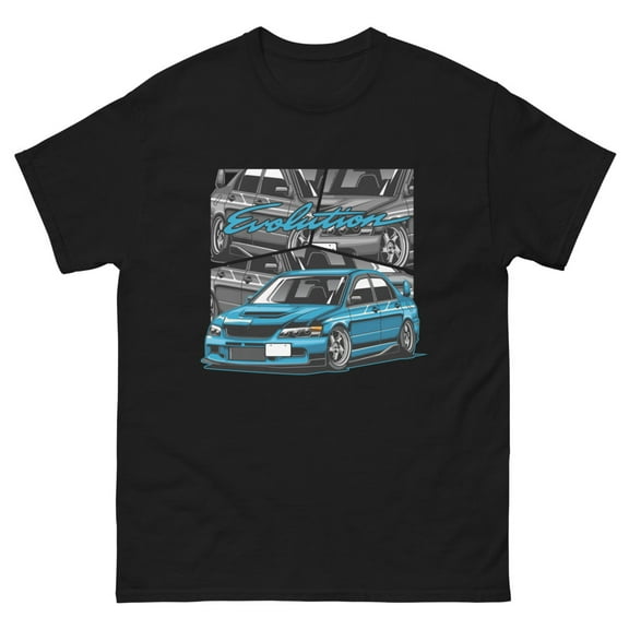 Evolution JDM drift king rally import t-shirt (Black, S)