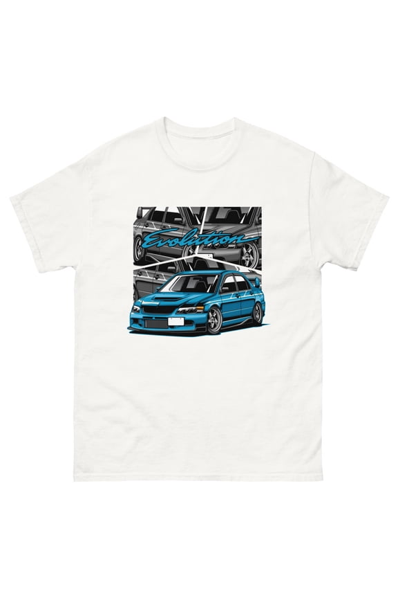 Evolution JDM drift king rally import t-shirt (White, L)