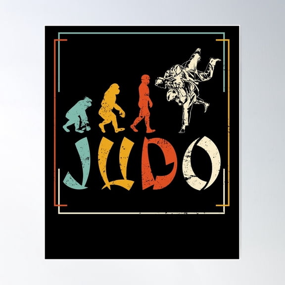 Evolution Judo Poster Wall Art, Modern Wall Decor For Living Room Bedroom, 12x18 UNFRAMED