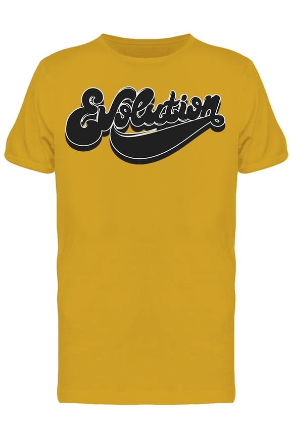 Evolution Lettering T-Shirt Men -Image by Shutterstock, Male x-Large