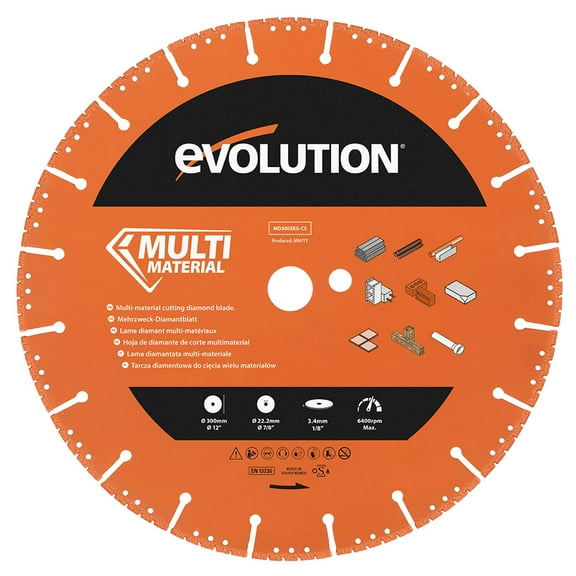 Evolution MD300SEG-CS | 12 In. | Segmented Edge | 1 In. Arbor | Multi-Purpose, Metal Cutting Diamond Blade