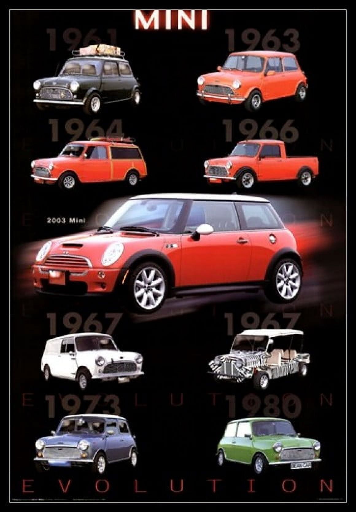 Evolution - Mini Cooper Laminated & Framed Poster (24 x 36) - Walmart.com