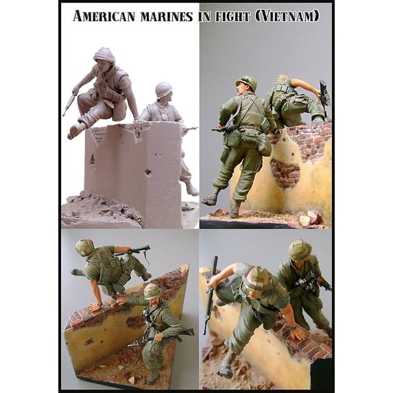 Evolution Miniatures 1:35 American Marines in Fight Vietnam Figure #EM-35035